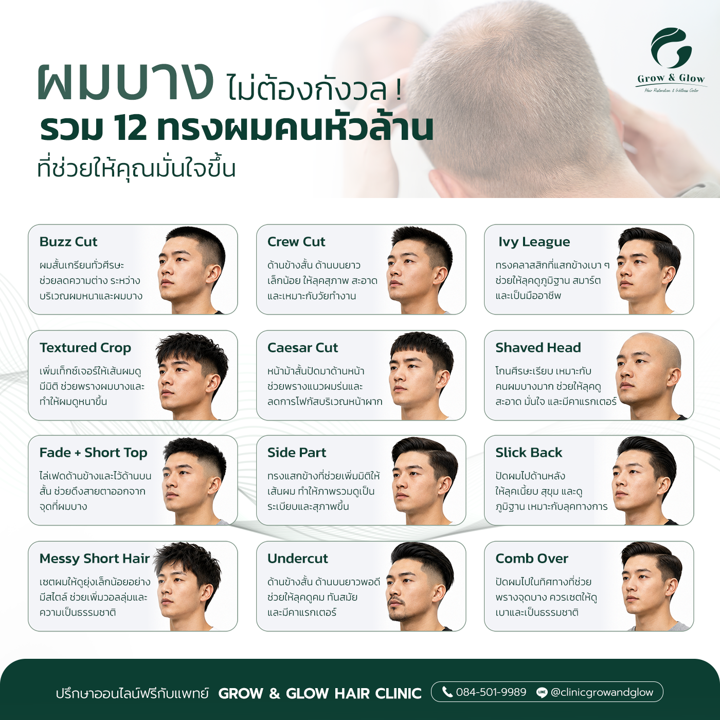 12 ทรงผมคนหัวล้าน สำหรับผู้ชายที่อยากดูมั่นใจขึ้น